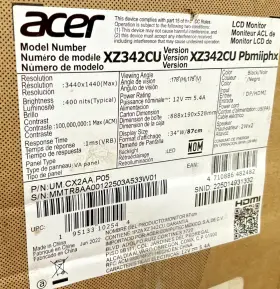 UM.CX2AA.P05 ACER Nitro Led Lcd Monitor Uwqhd