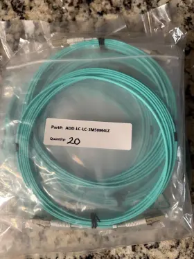 ADD-LC-LC-3M5OM4LZ ADDON Fiber Optic Patch Cable Aqua Duplex