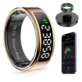 B0DXVG2LZ3 AMOVAN Smart Ring Display Screen Tracker Touch
