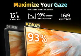445019138161 AOKER Monitor Fhd Hdr Frameless Screen Extender #3