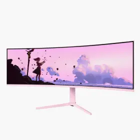 850072937038 AROZZI Nova Curved Gaming Monitor Dual Qhd Pink