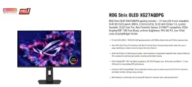 XG27AQDPG ASUS Rog Strix Oled Gaming Monitor Sync Freesync
