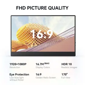 727508266508 AYY Monitor Laptop Fhd Usb Hdmi Travel Exte #3