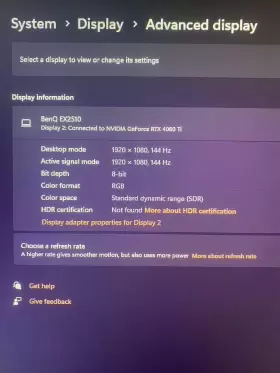 EX2510-001 BENQ Mobiuz Ips Led Gaming Monitor #2