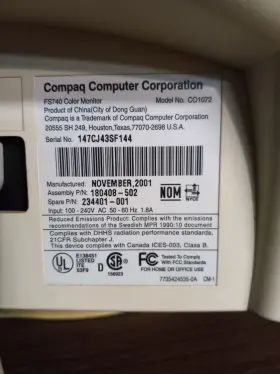 234401-001 COMPAQ Presario Flat Screen Crt Monitor #2