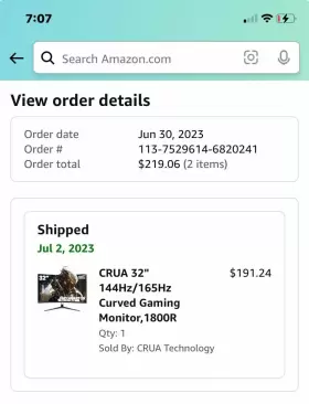 CR320HD CRUA Curved Gaming Monitor Display Gtg #2