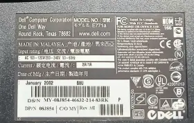 08J854 DELL Crt Gaming Monitor Power #2