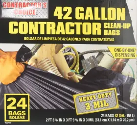 464-7346 DELL Contractors Choice Construction Trash Bags