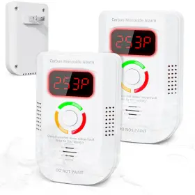 B0DGKC218F DELLER Pack Carbon Monoxide Detector Plug Gas