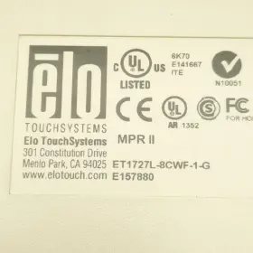 ET1727L-8CWF-1-G ELO TOUCHSYSTEMS Lcd Intellitouch Monitor #2