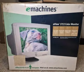 Emachines 17f2 Vintage Eview Color Flat Crt Monitor Pc Retro Gaming 17 Inch Emachines 17f2 Vintage Eview Color Flat Crt Monitor Pc Retro Gaming 17 Inch