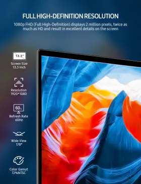 133G01 EVICIV Laptop Monitor Lapdock Touch Battery #2