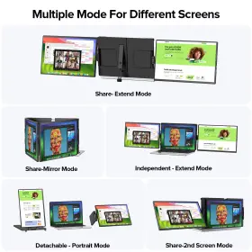 140G12 EVICIV Dual Triple Monitor Qhd Laptop Extender Screen #3