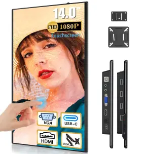 EV140AT01 EVICIV Gaming Ips Hdr Screen Monitor Hdmi Vga Touch