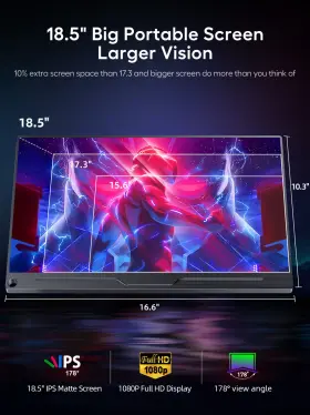UP185E03 EVICIV Monitor Gaming Second Display Game #2