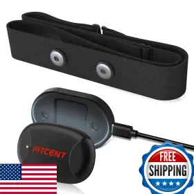 B0995HMQ17 FITCENT Rechargeable Heart Rate Monitor Chest Khz