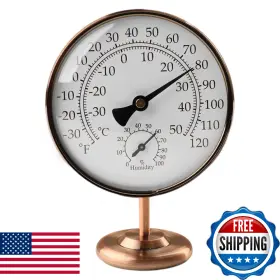 B0F3X6DYTW FOXYOO Thermometer Humidity Gauge Analog