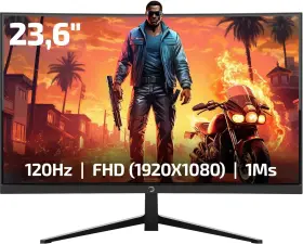 850053867781 GAMEPOWER Curved Gaming Monitor Hdmi Vga Inputs