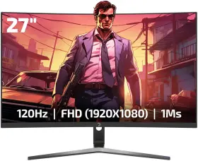 850053867798 GAMEPOWER Curved Gaming Monitor Display Am