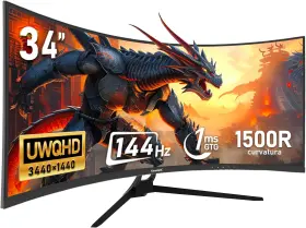313093267268 GAWFOLK Ultrawide Curved Gaming Monitor Screen