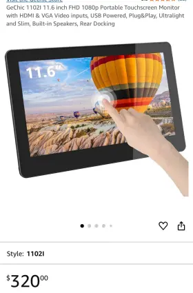 11021000109 GECHIC Fhd Touchscreen Monitor Hdmi