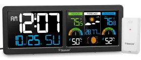 B0DDT5B6P1 GEEVON Weather Stations Wireless Thermometer Clock