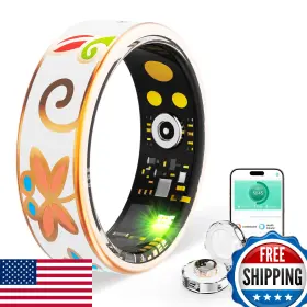 B0F42QPC3V GOVLLFOZ Smart Ring Tracker Heart Rate Sleep Step