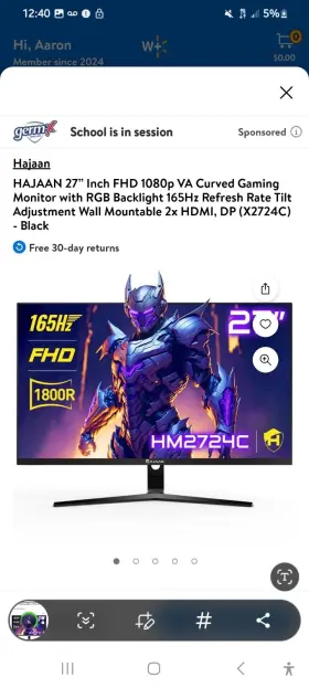 X2427C HAJAAN Haajan Curved Monitor