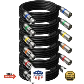 B0CXS6T85Z HEAMS Pro Xlr Cables Noise Braided Studio