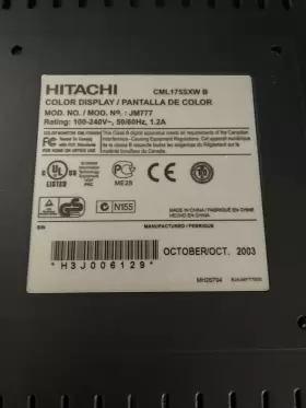 CML174SXWB HITACHI Lcd Monitor Base Dvi #3