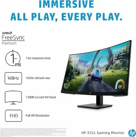 X32C HP Fhd Curved Gaming Monitor Eyesafe Hdmi Displayport #2