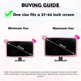 445044151159 KAKUROOKIE Monitor Cover Cat Ear Design Cute #3