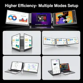 X90D-GREY KYY Dual Laptop Screen Extender Fhd Usb #3