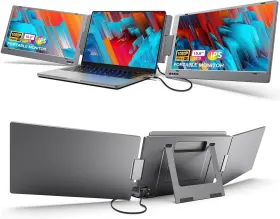 X90D-GREY KYY Dual Laptop Screen Extender Fhd Usb
