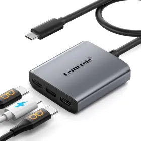 B0FR46Z2YL LEMORELE Usb Video Splitter Dual Monitor Expander