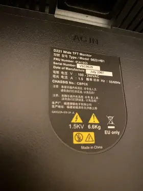882861747146 LENOVO Widescreen Lcd Monitor