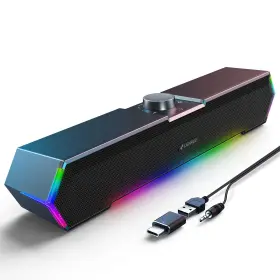 B0BRFN13S9 LENRUE Speakers Desktop Touch Lights Surround Soun