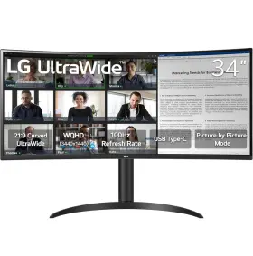 34WR55QK-B LG Curved Ultrawide Wqhd Hdr Monitor Usb