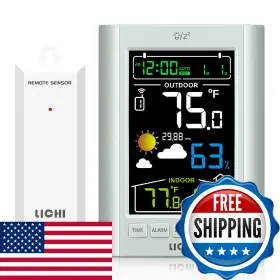 B0G2CTFLJ4 LICHI Weather Station Wireless Thermometer Inside