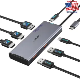 B0CMHR18KH LSIKMC Usb Docking Station Triple Monitor Dp Hdmi