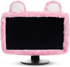 705353131165 DESK Cute Kawaii Tv Monitor Dust Cover Pink Furr