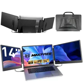 B0FKB889ZC MAXFREE Fhd Triple Laptop Screen Extender Monitor