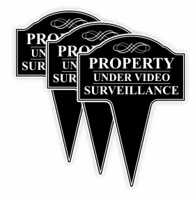 Mrc Wood Products B0d6s1hsm8 10x14 Black Metal Video Surveillance Sign 24 Hour Monitor Outdoor