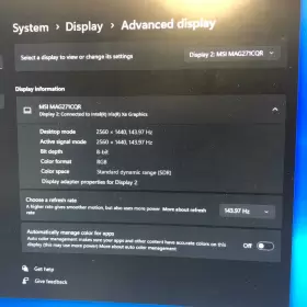 MAG271CQR MSI Alienware Optix Fhd Gaming Monitor #2