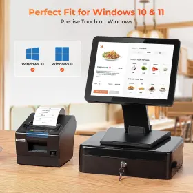 IPTS004-BK-US MUNBYN Led Pos Point Touchscreen Touch Monitor