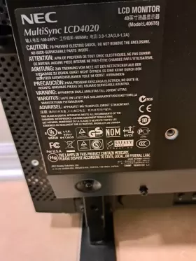 LCD4020-2-AV NEC Multisync Mdl Lcd Tv Monitor Digital Signage #2
