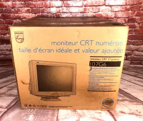 107G66-27 PHILIPS Flat Crt Tube Monitor Gaming Nos