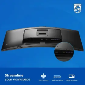 34E1C5600HE PHILIPS Ultrawide Qhd Monitor Webcam Speakers Usb #3