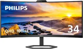34E1C5600HE PHILIPS Ultrawide Qhd Monitor Webcam Speakers Usb