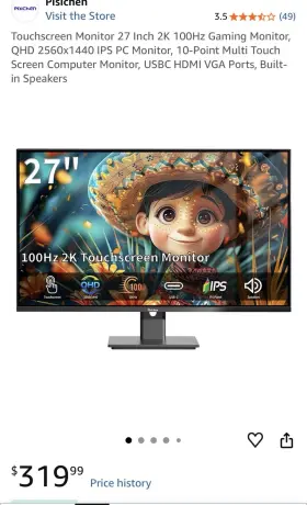 HD-270 PISICHEN Qhd Touchscreen Ips Lcd Monitor Hdmi Usb